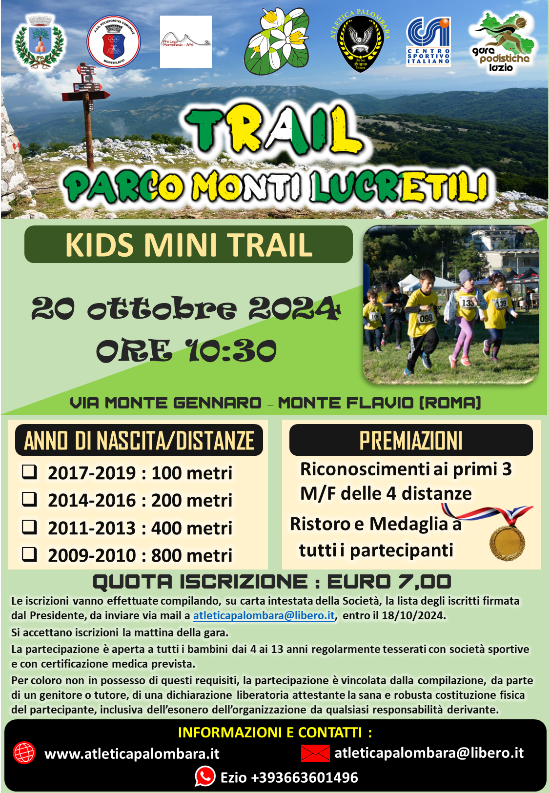 Kids Mini Trail Trail Parco Monti Lucretili - 2024